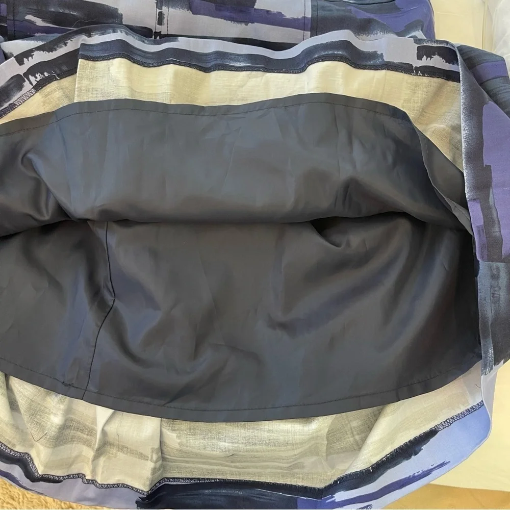 Lane Bryant Pleated Skirt Women's Plus Size 20 Blue Purple Back Zip Lined NWT